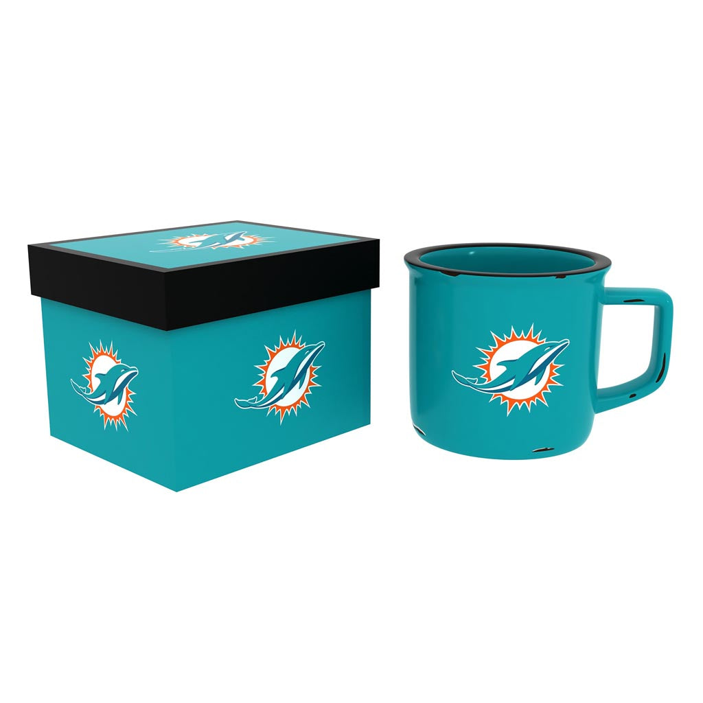 NFL Miami Dolphins Evergreen 14oz Ceramic Camp Cup - Teal
