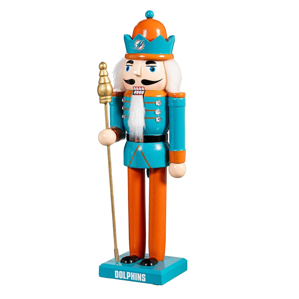 NFL Miami Dolphins Evergreen 12" Nutcracker