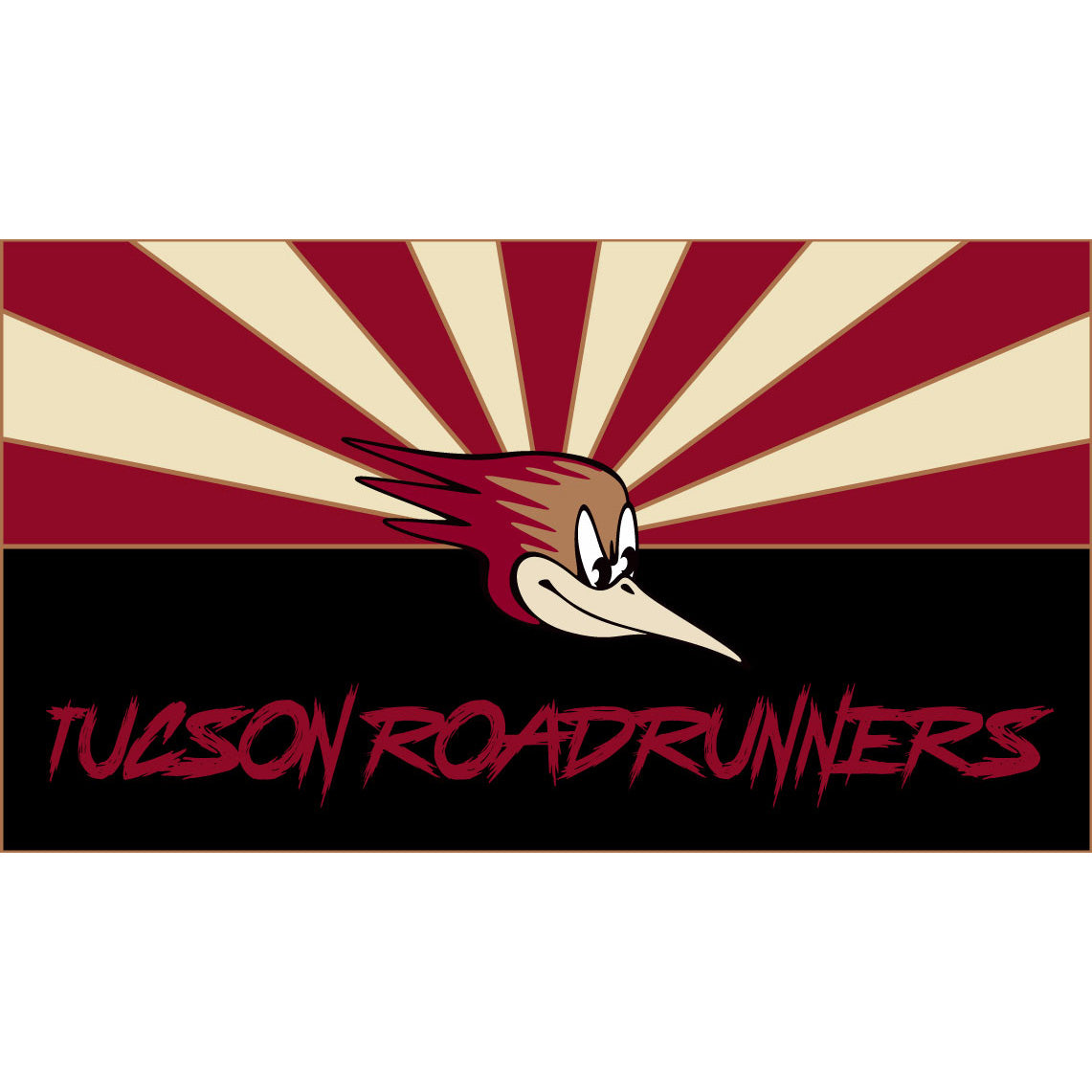 Tucson Roadrunners Primary Head State Flag Sticker