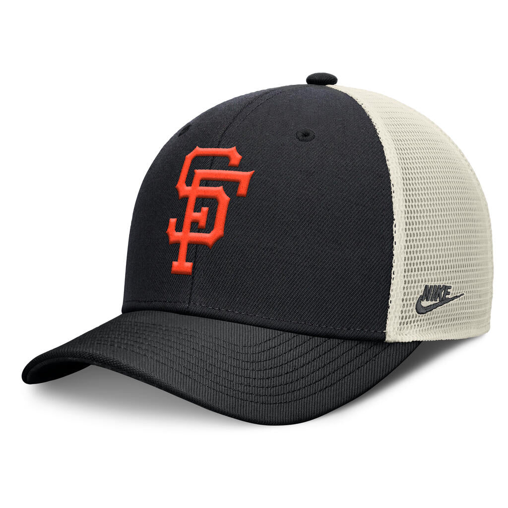 MLB San Francisco Giants Nike Cooperstown Trucker Snapback Hat - Black