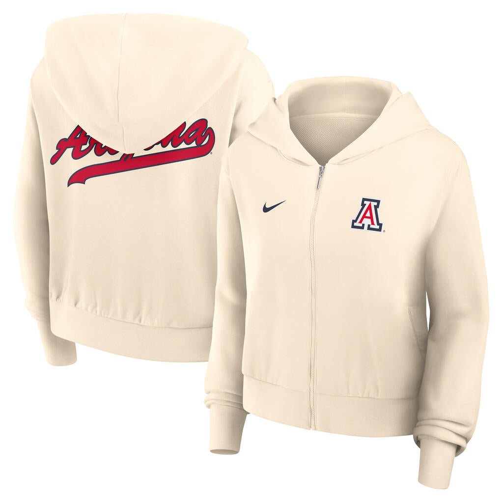 NCAA Arizona Wildcats Women's Nike Chill Full Zip Hoodie - Cream
