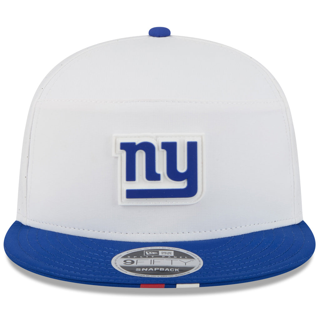NFL New York Giants New Era 2025 Training 9FIFTY Split Panel Snapback Hat - White