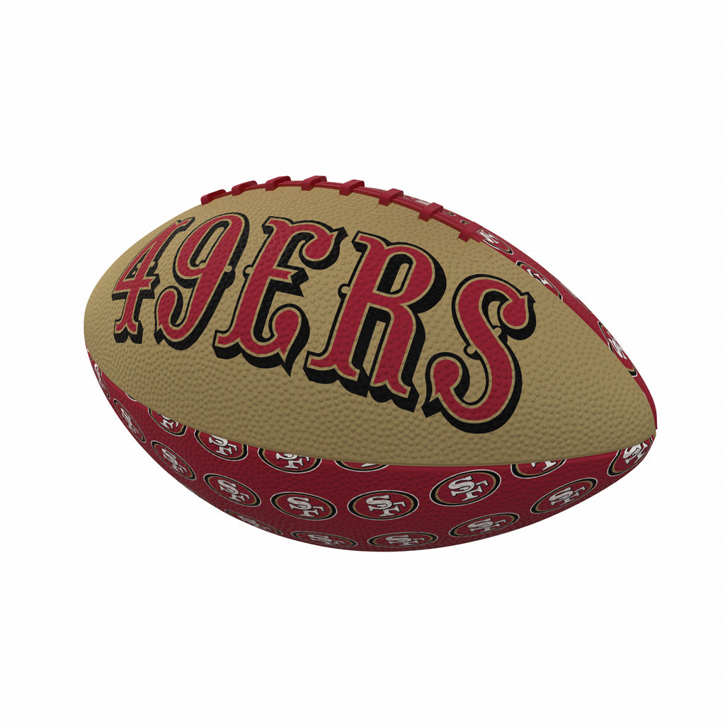 NFL San Francisco 49ers Logo Brands Mini Rubber Football