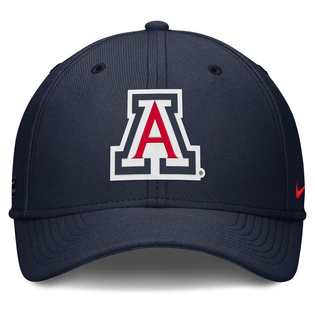 NCAA Arizona Wildcats Nike Primary Logo Rise Swoosh Flex Fit Hat - Navy