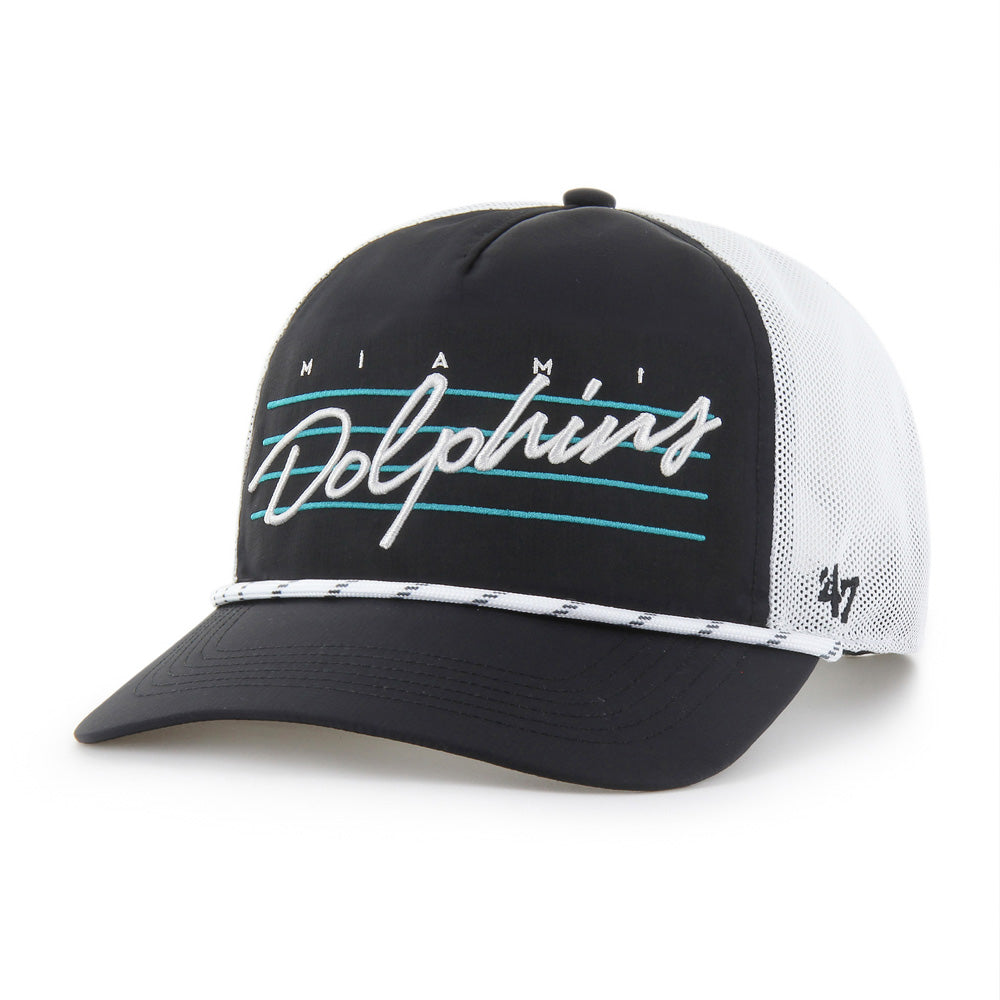 NFL Miami Dolphins &#39;47 Downburst Mesh Hitch Adjustable Hat - Black