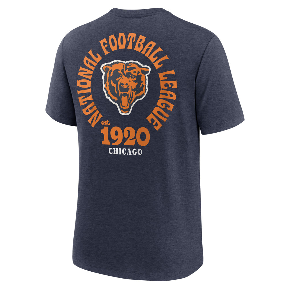 NFL Chicago Bears Nike 2-Hit Tri-Blend T-Shirt - Navy