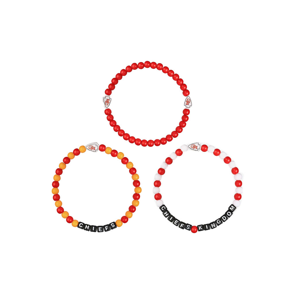NFL Kansas City Chiefs FOCO 3-Pack Friendship Bracelet