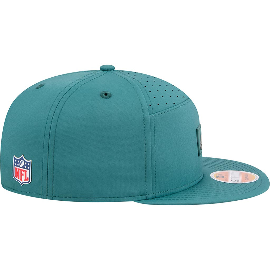 NFL Philadelphia Eagles New Era 2025 Sideline 9FIFTY Split Panel Snapback Hat - Green