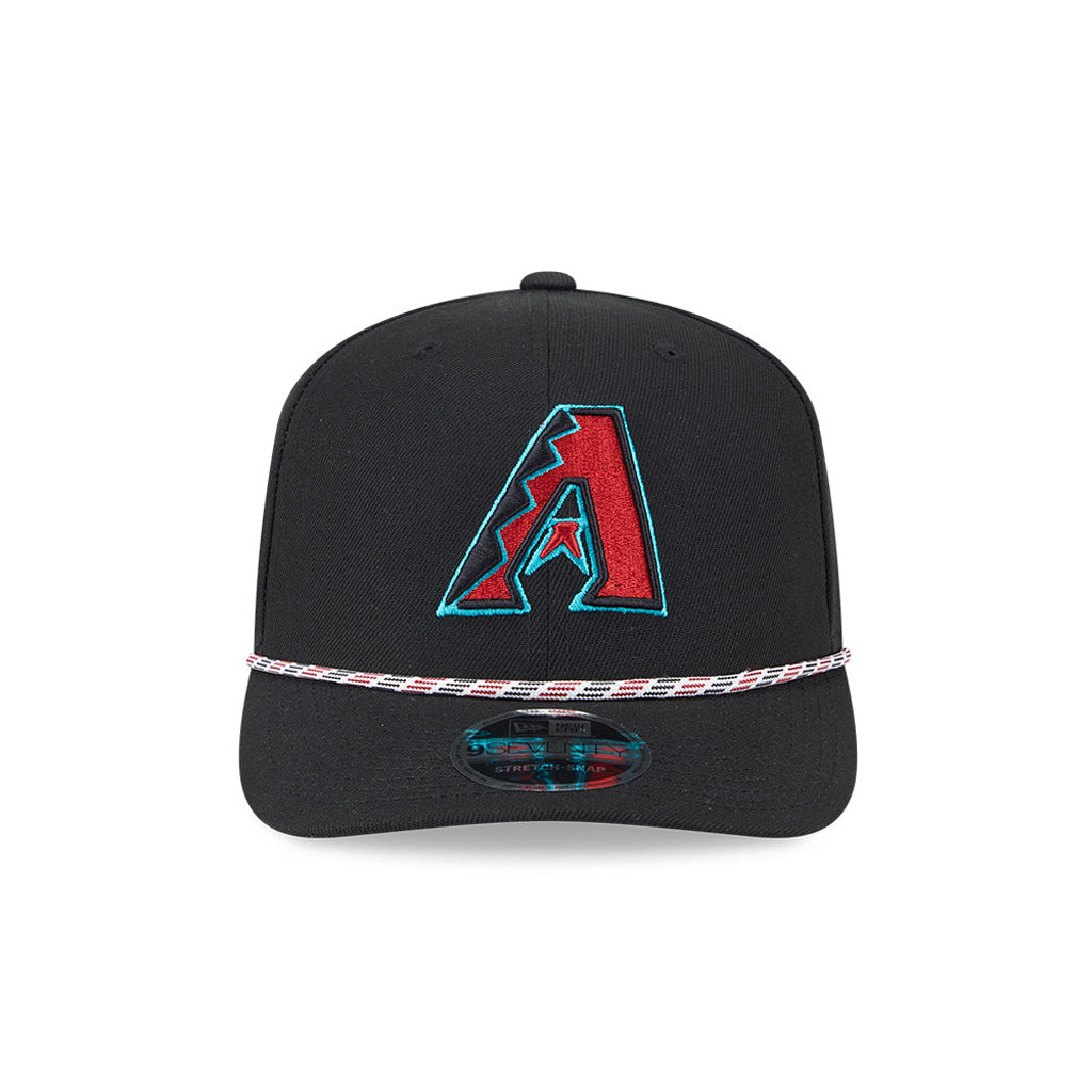 MLB Arizona Diamondbacks New Era Multicolor Rope 9SEVENTY Stretch-Snapback Hat - Black
