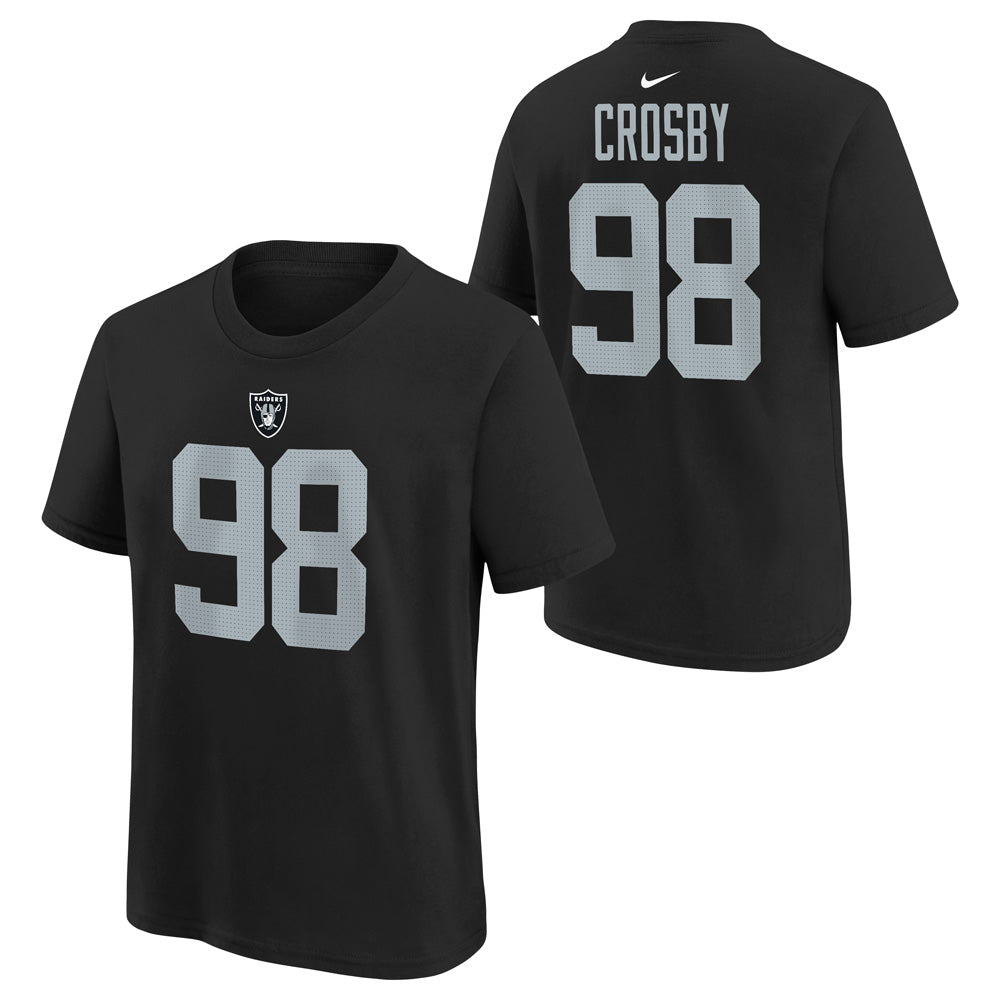NFL Las Vegas Raiders Maxx Crosby Youth Nike Name & Number T-Shirt - Black