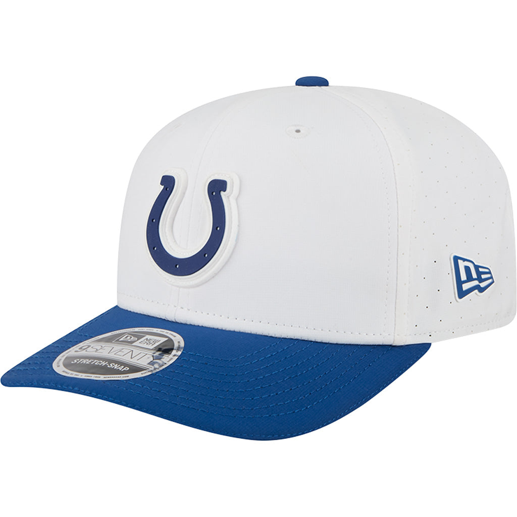 NFL Indianapolis Colts New Era 2025 Training 9SEVENTY Stretch-Snapback Hat - White