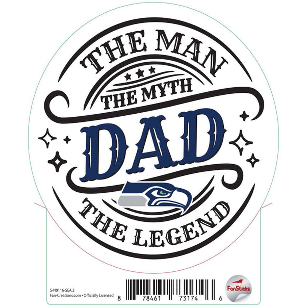 NFL Seattle Seahawks Fan Creations The Man The Myth Sticker