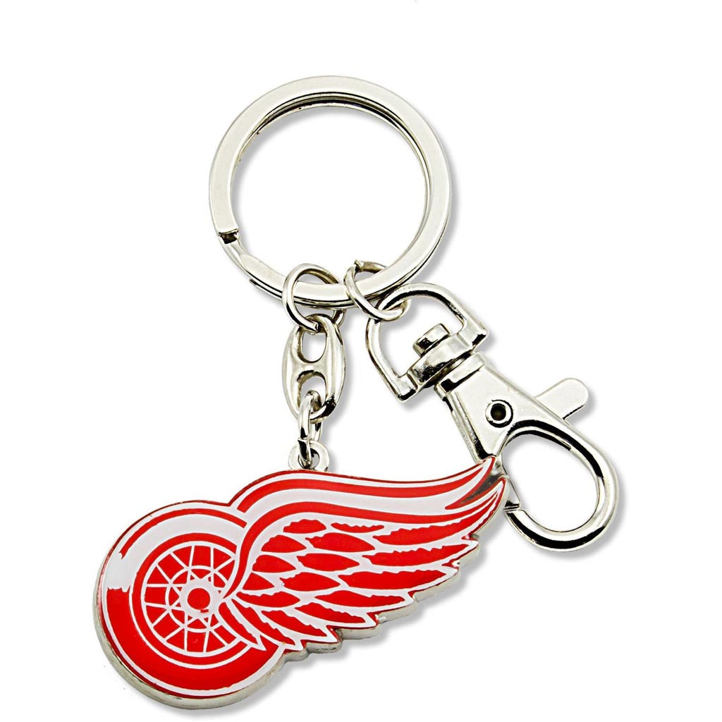 NHL Detroit Red Wings Aminco Logo Keychain - Red