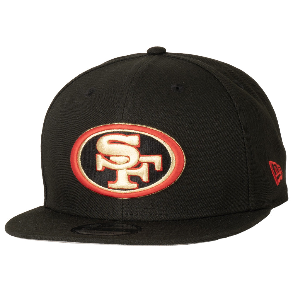 NFL San Francisco 49ers New Era Team Color Pop 9FIFTY Snapback Hat - Black