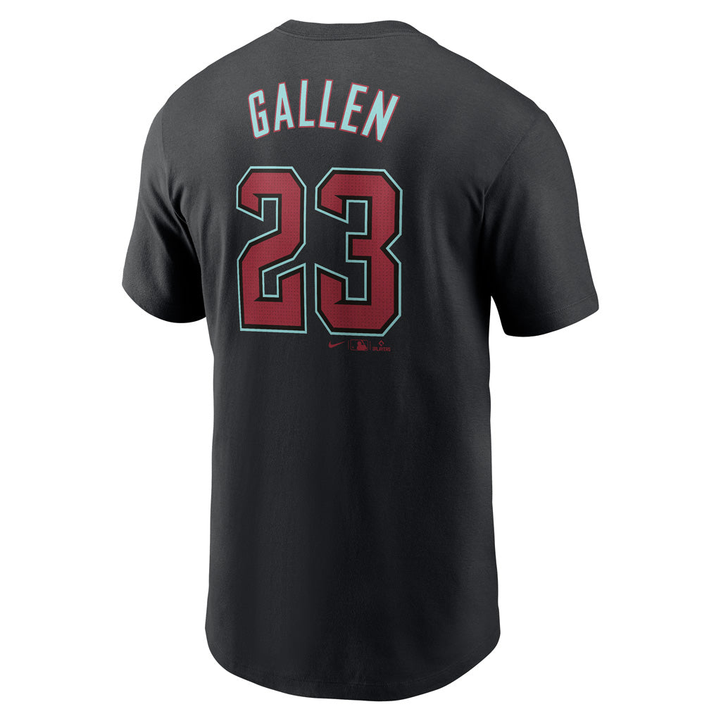 MLB Arizona Diamondbacks Zac Gallen Nike FUSE 2024 Name & Number T-Shirt - Black