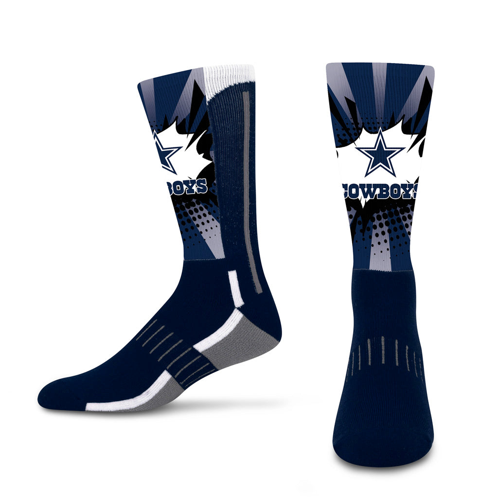 NFL Dallas Cowboys For Bare Feet Ka-Pow! Socks - Navy