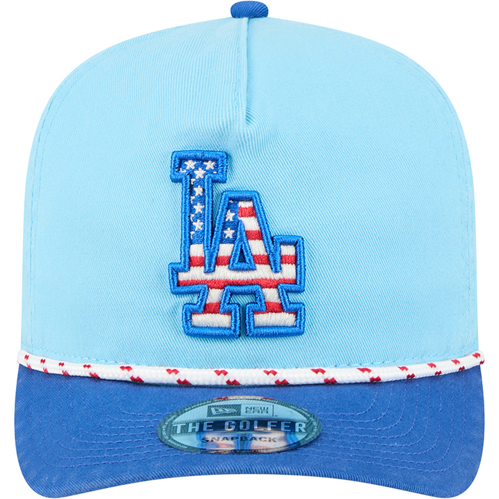 MLB Los Angeles Dodgers New Era 2025 4th of July Golfer Snapback Hat - Blue