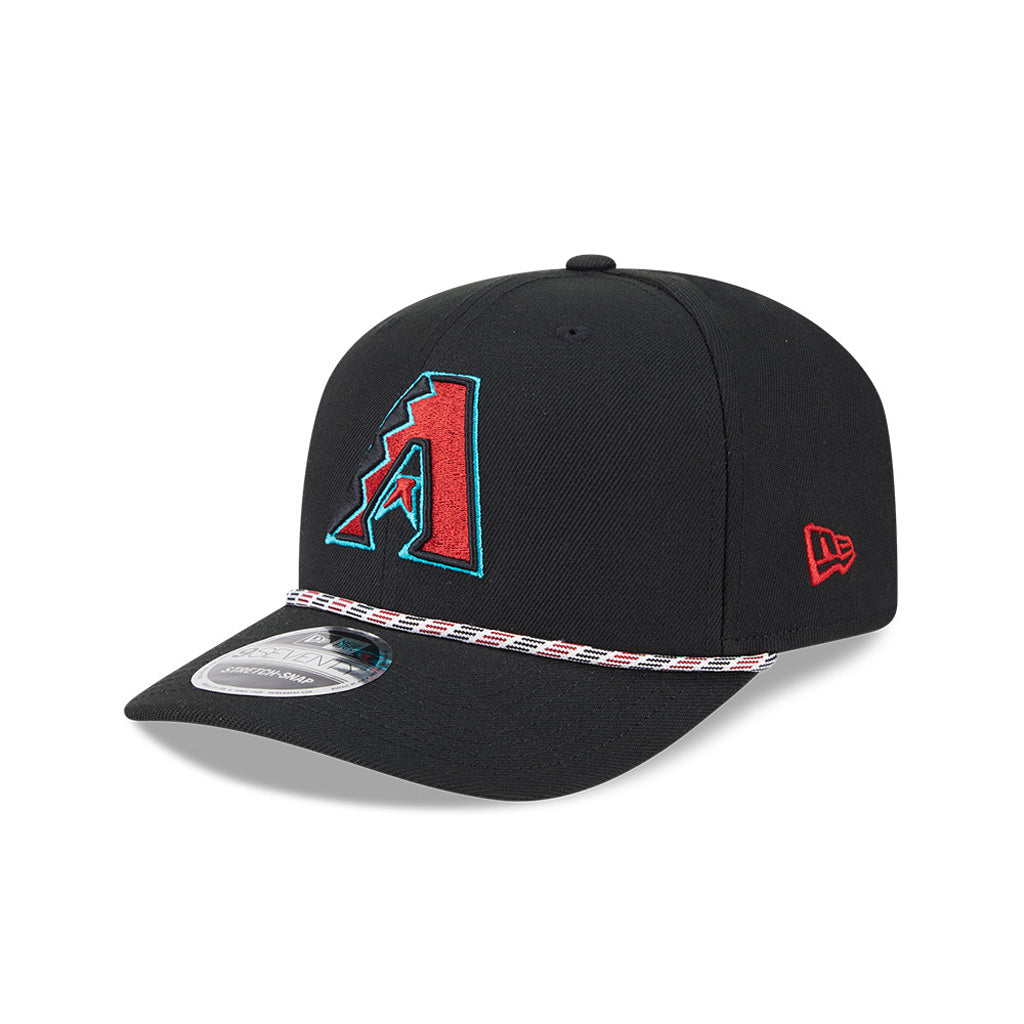 MLB Arizona Diamondbacks New Era Multicolor Rope 9SEVENTY Stretch-Snapback Hat - Black
