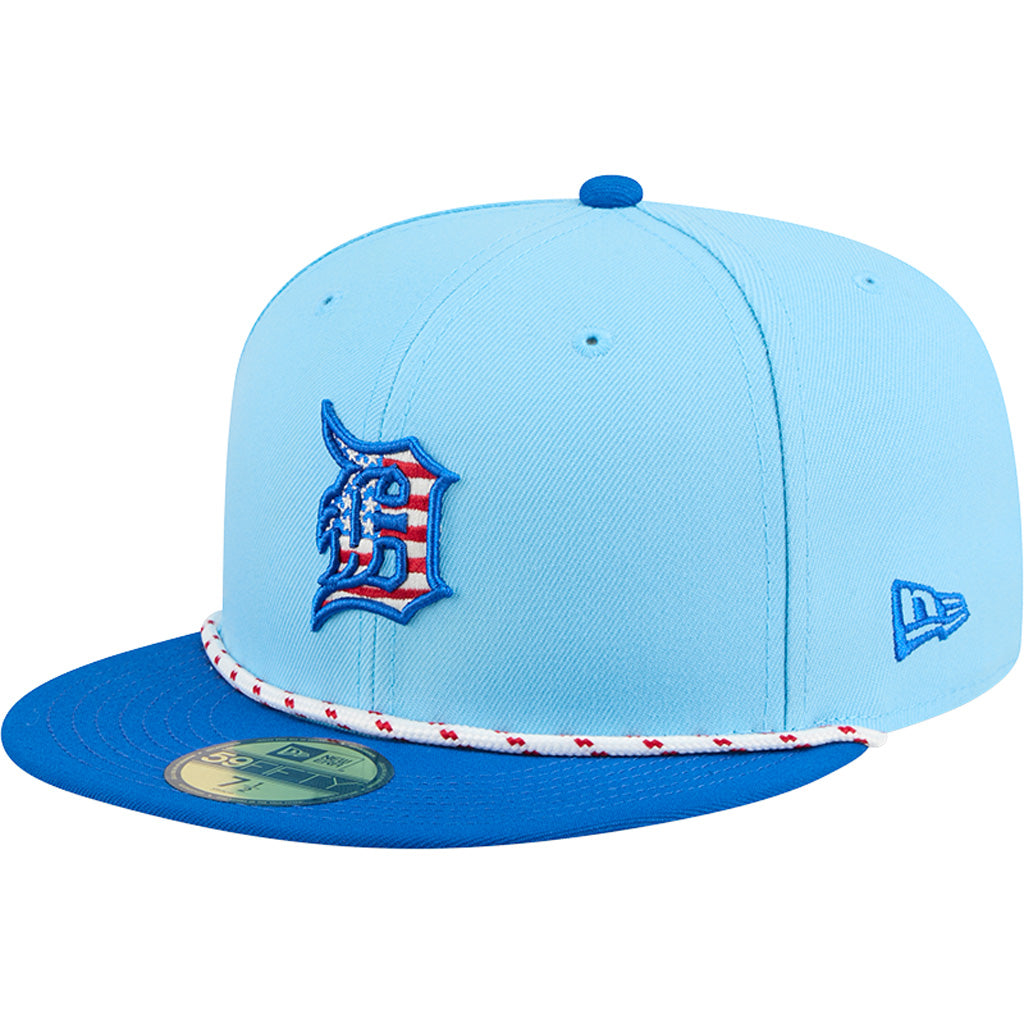 MLB Detroit Tigers New Era 2025 4th of July 59FIFTY Fitted Hat - Blue