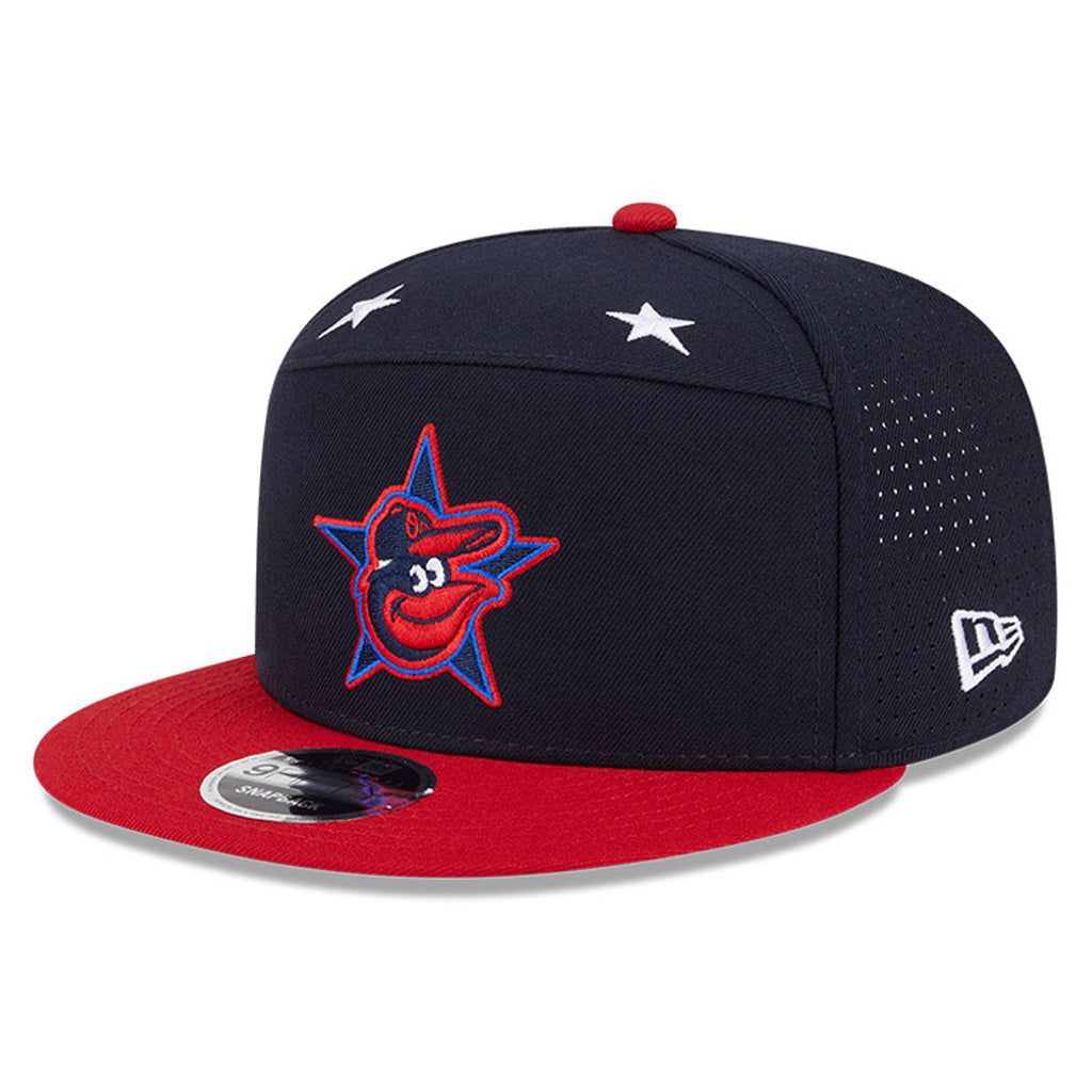 MLB Baltimore Orioles New Era 2025 All Star Game Workout 9FIFTY Split Panel Snapback Hat - Navy