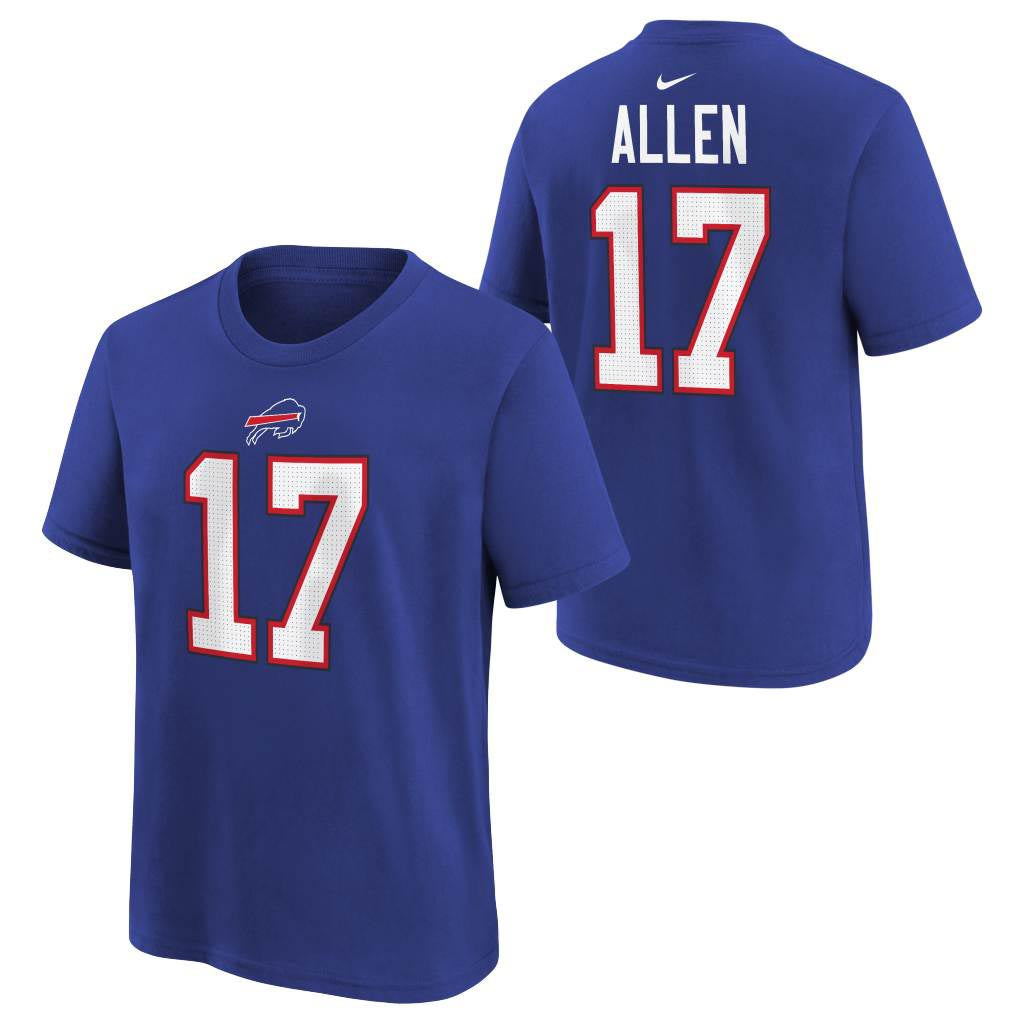 NFL Buffalo Bills Josh Allen Youth Nike Name & Number T-Shirt - Blue