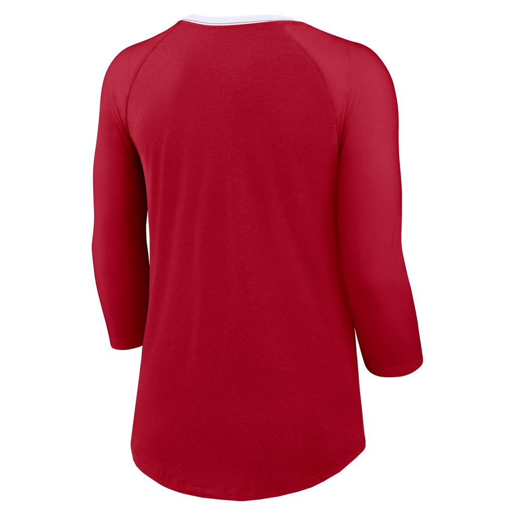NFL San Francisco 49ers Women&#39;s Nike Fashion 3/4 Sleeve T-Shirt - Red