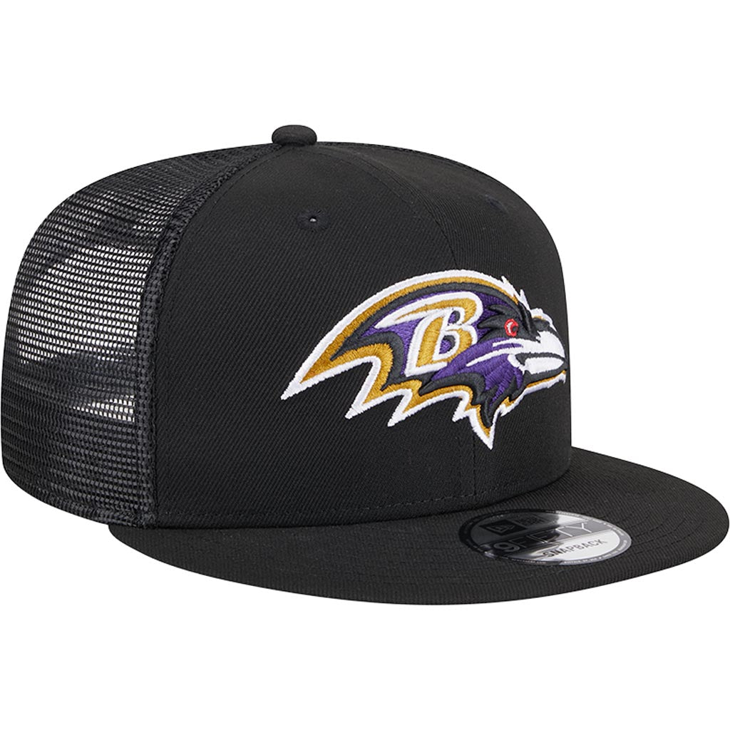 NFL Baltimore Ravens New Era 9FIFTY Snapback Trucker Hat - Black