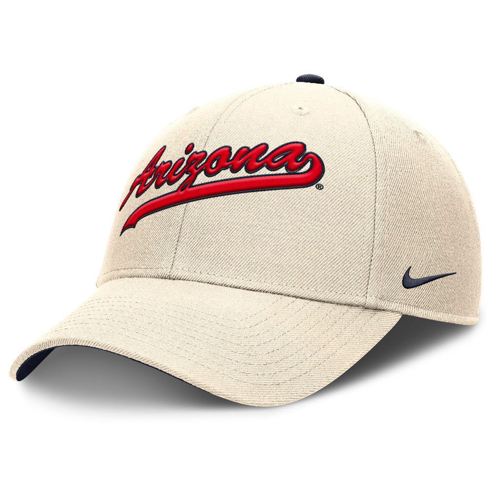 NCAA Arizona Wildcats Nike Script Primetime Snapback Hat - Natural