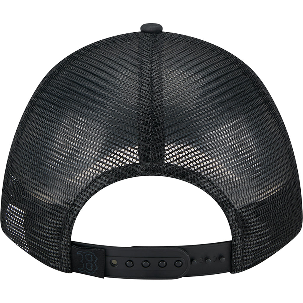 MLB Boston Red Sox New Era Minimalist 9FORTY M-Crown Snapback Trucker Hat - Black