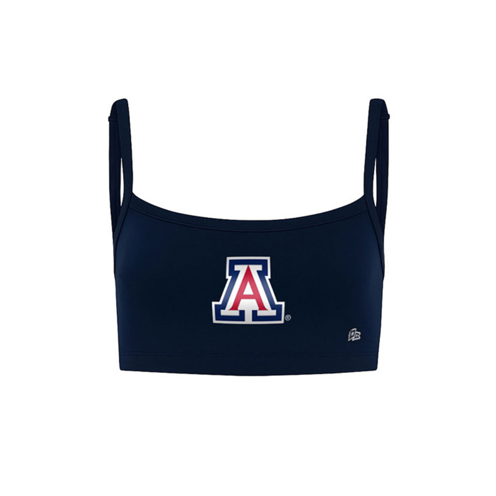 NCAA Arizona Wildcats Women's Hype & Vice Primary Logo Active Bra Top - Navy