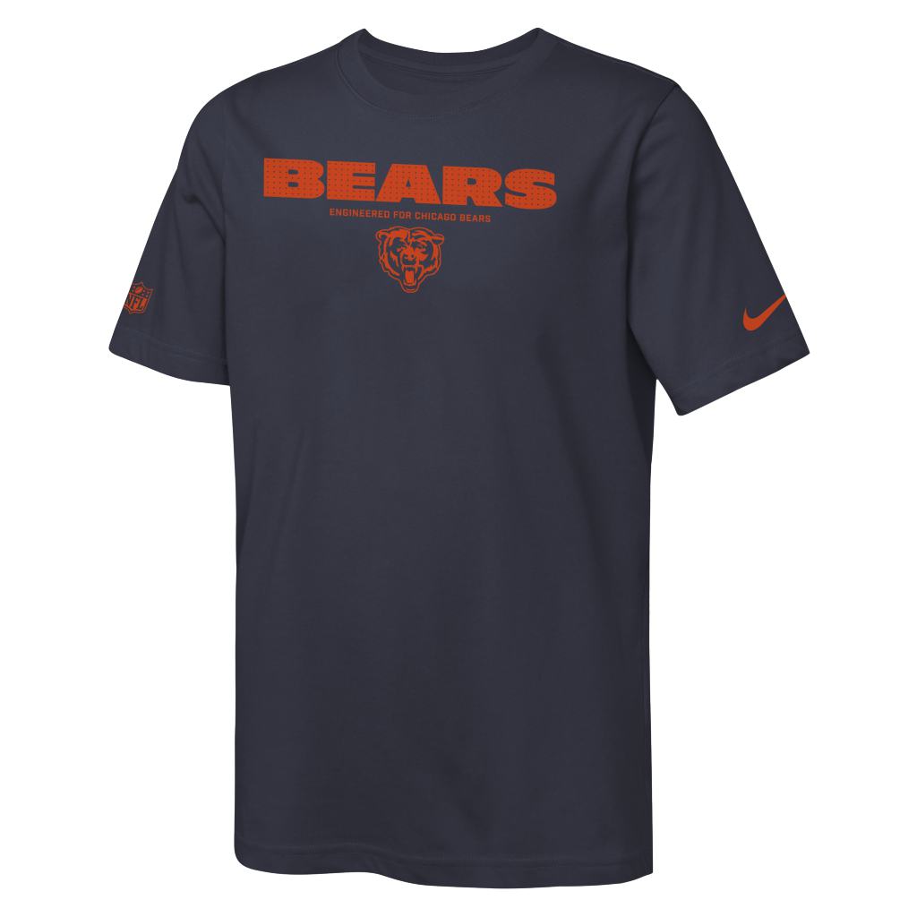 NFL Chicago Bears Youth Nike Team Issue T-Shirt - Navy