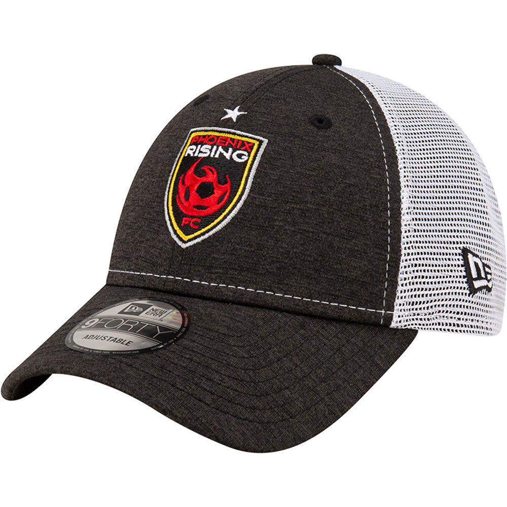 Phoenix Rising New Era Shadow Tech Champions Crest 9FORTY Trucker Adjustable Hat - Black