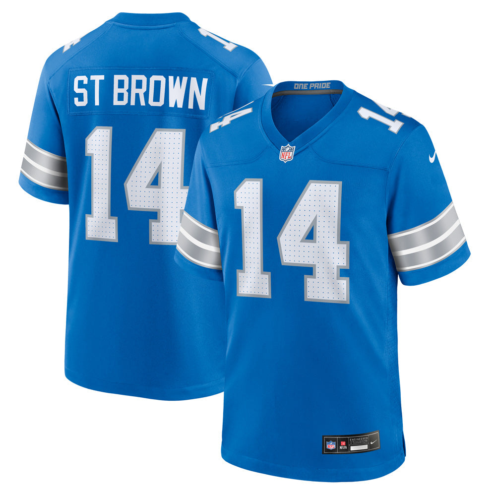NFL Detroit Lions Amon-Ra St Brown Nike Home Game Jersey - Blue