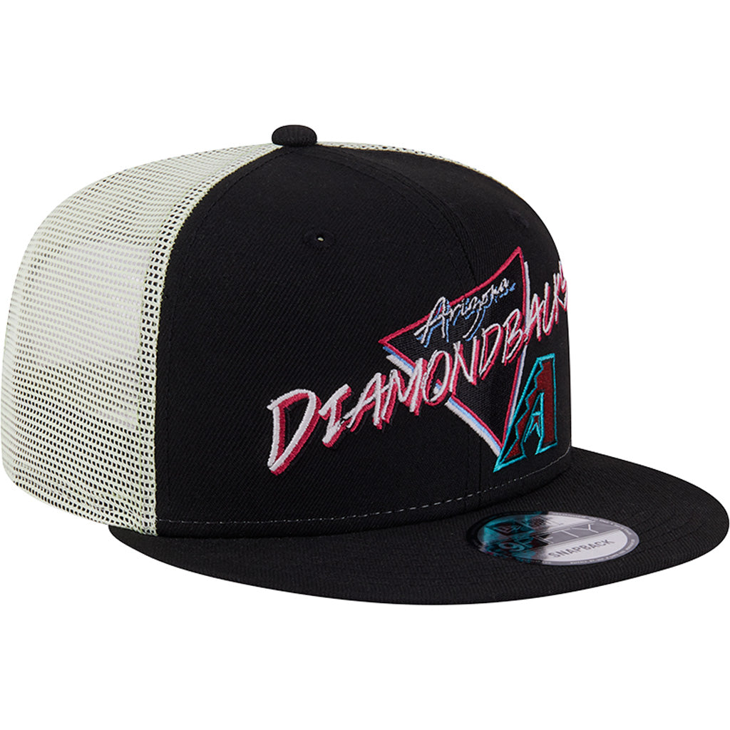 MLB Arizona Diamondbacks New Era Neon Trucker 9FIFTY Snapback Hat - Black