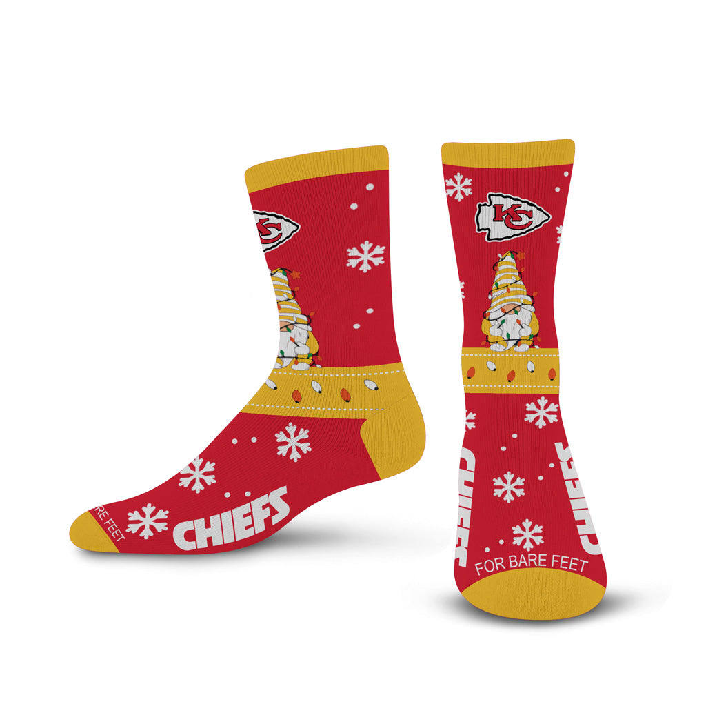 NFL Kansas City Chiefs For Bear Feet Sweater Gnome Socks
