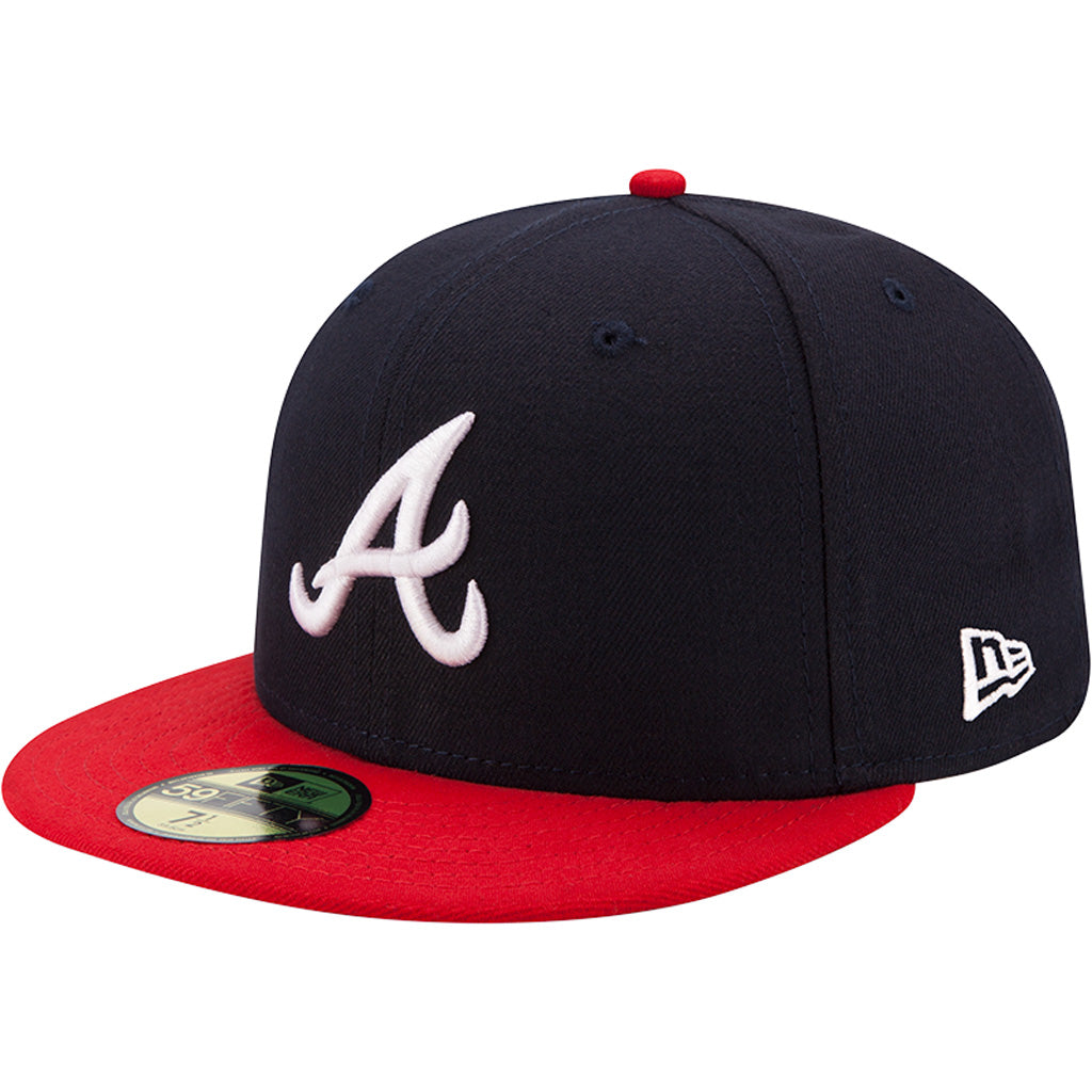 MLB Atlanta Braves Youth New Era Home Authentic Collection 59FIFTY Fitted Hat - Navy
