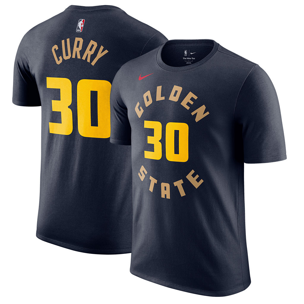 NBA Golden State Warriors Steph Curry City Edition 2025 Name & Number T-Shirt - Navy