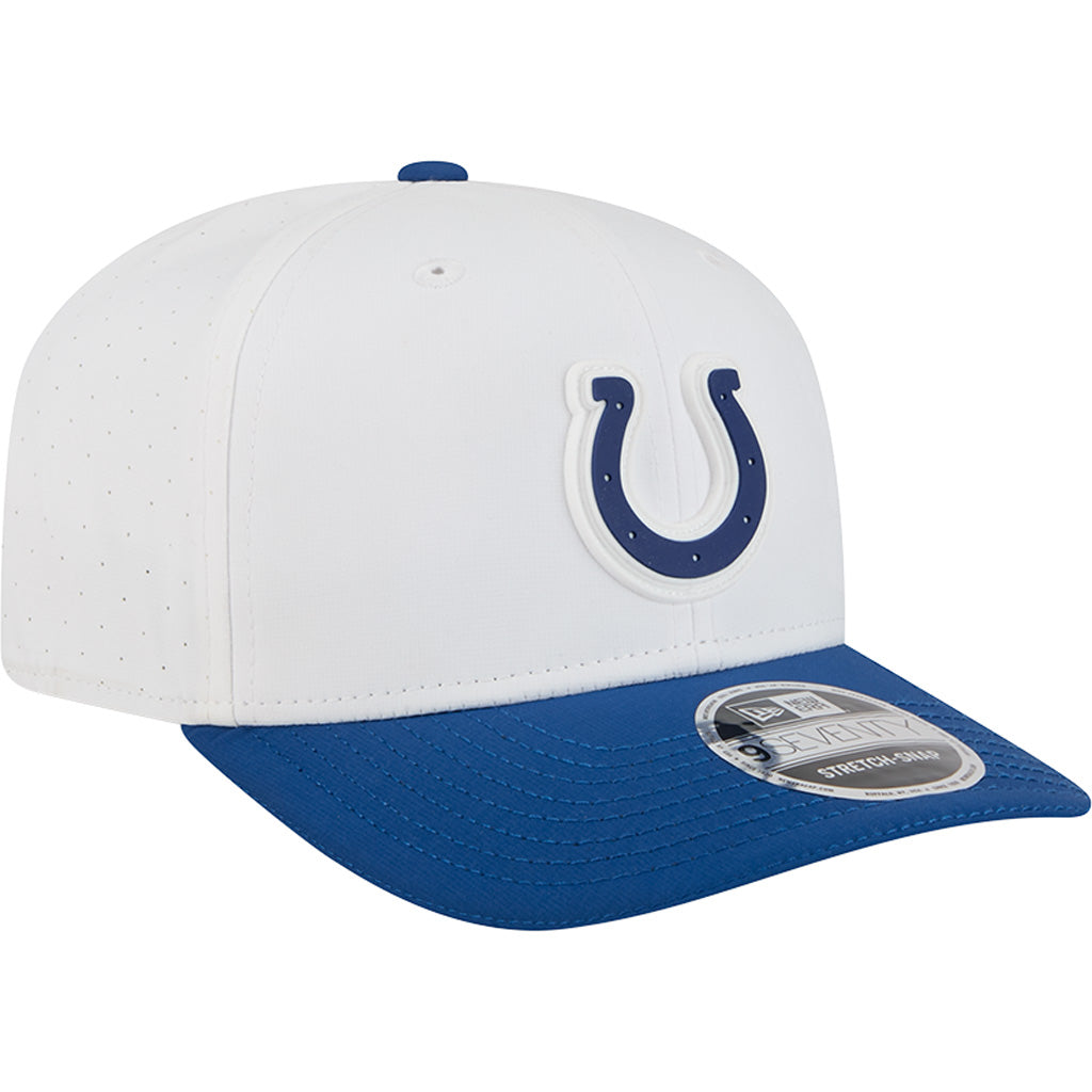 NFL Indianapolis Colts New Era 2025 Training 9SEVENTY Stretch-Snapback Hat - White