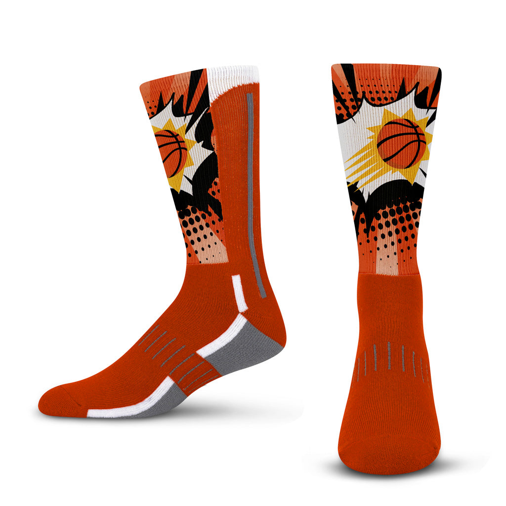NBA Phoenix Suns For Bare Feet Ka-Pow! Socks - Orange
