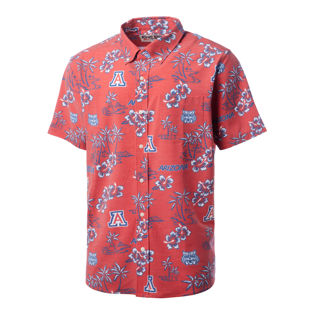 NCAA Arizona Wildcats Reyn Spooner Floral Button Up Shirt - Red