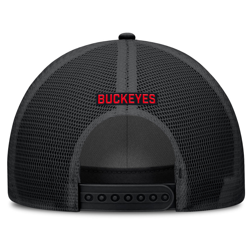 NCAA Ohio State Buckeyes Nike Primary Logo Snapback Trucker Hat - Black
