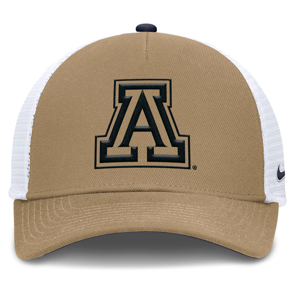 NCAA Arizona Wildcats Nike Tonal Primary Logo Trucker Snapback Hat - Khaki