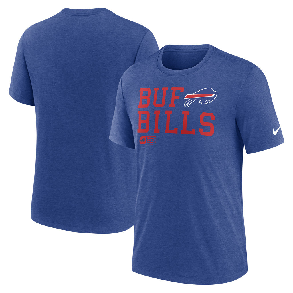 NFL Buffalo Bills Nike Lock Up Tri-Blend T-Shirt - Blue