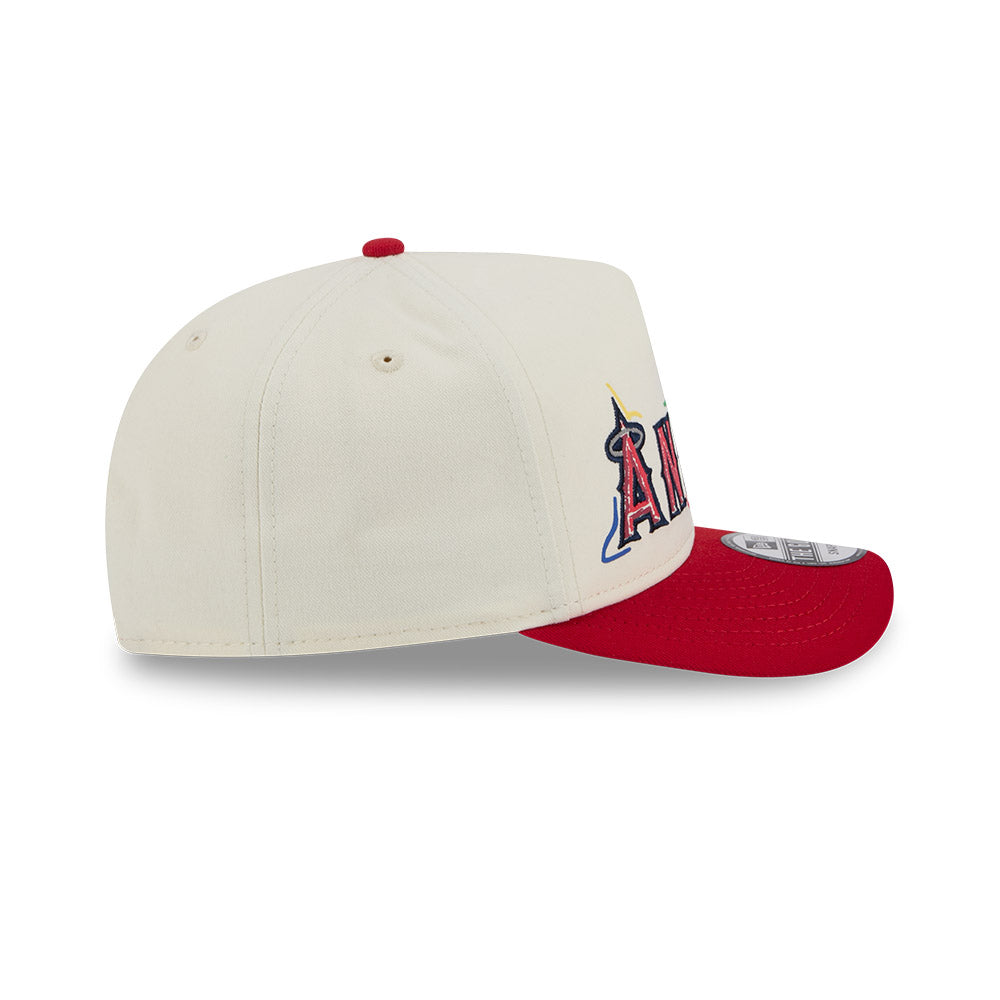 MLB Los Angeles Angels New Era Scribble 9FIFTY A-Frame Snapback Hat - Cream