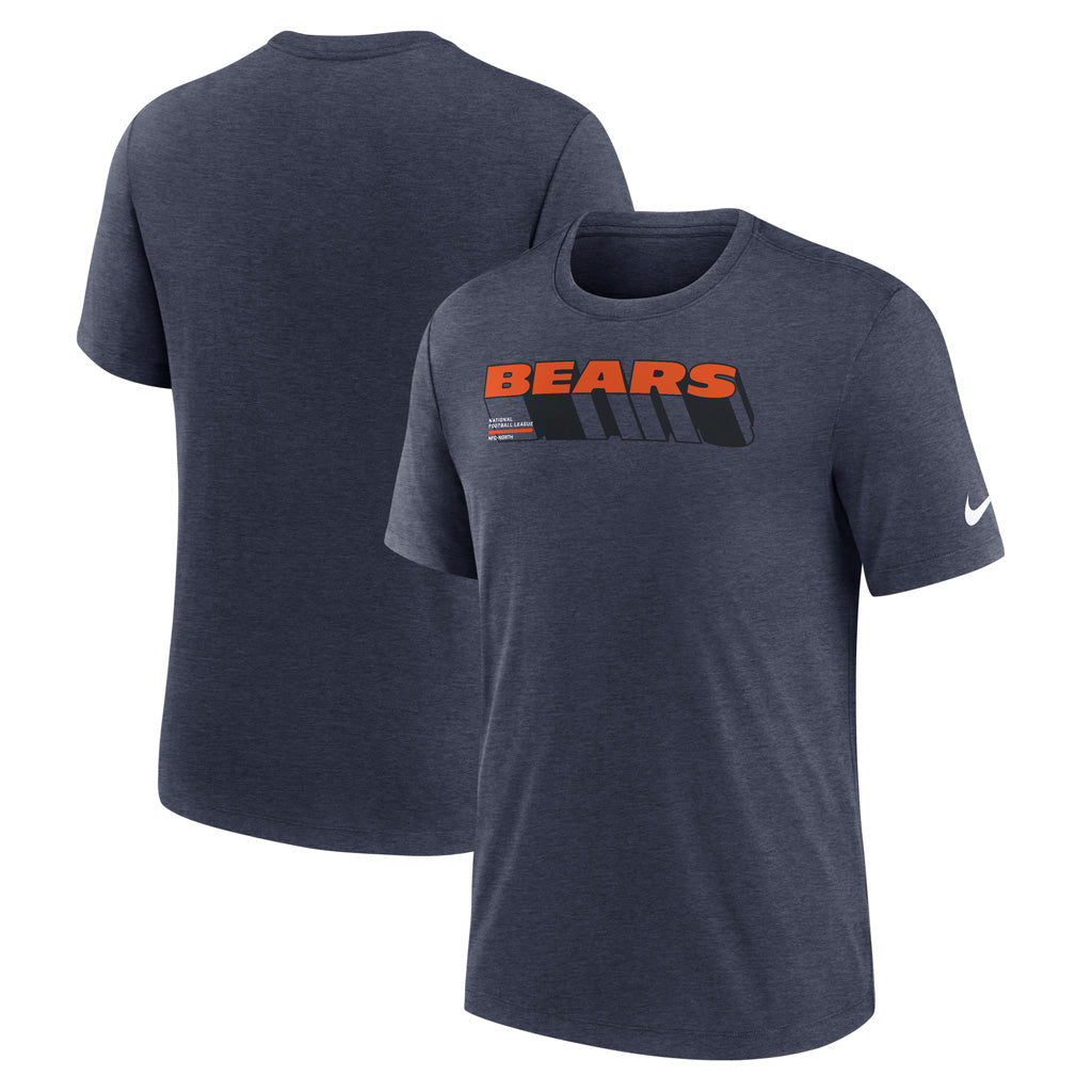 NFL Chicago Bears Nike Script Trail Triblend T-Shirt - Navy