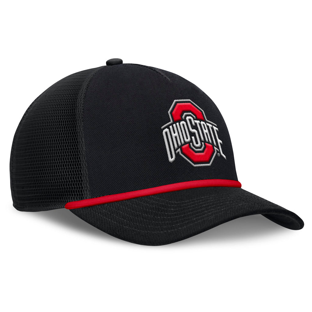 NCAA Ohio State Buckeyes Nike Primary Logo Snapback Trucker Hat - Black