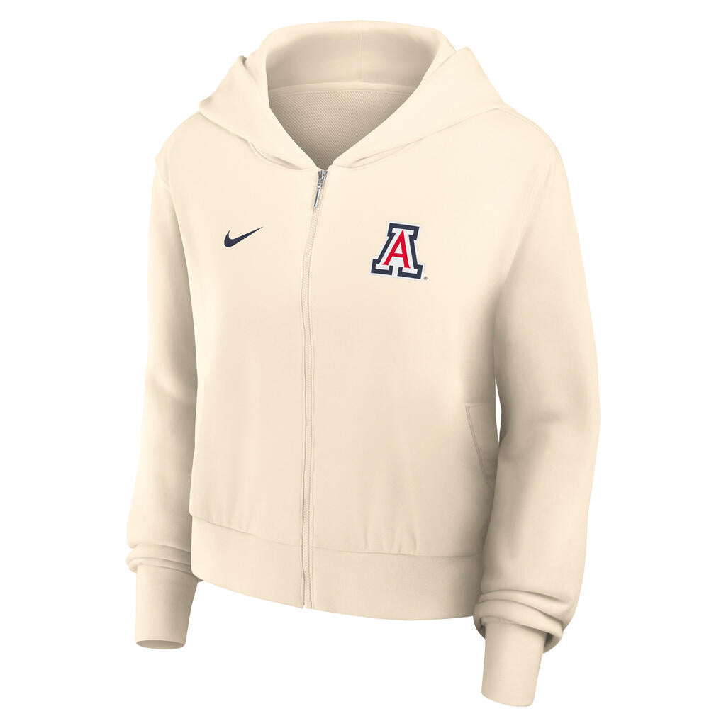 NCAA Arizona Wildcats Women's Nike Chill Full Zip Hoodie - Cream