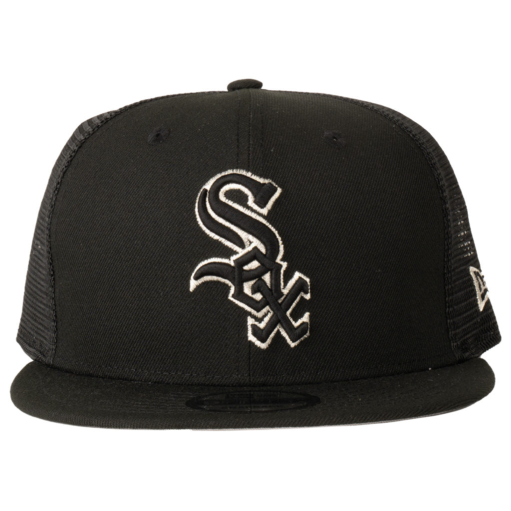 MLB Chicago White Sox New Era Shadowline 9FIFTY Snapback Trucker Hat - Black