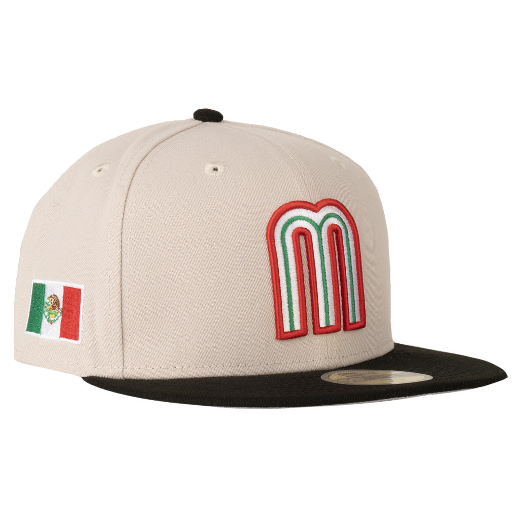 Mexico New Era Two-Tone Stone & Black 59FIFTY Fitted Hat - Stone