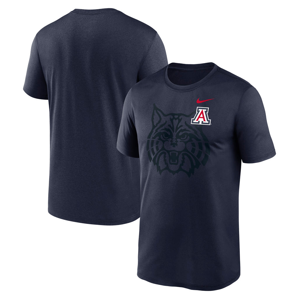 NCAA Arizona Wildcats Nike Shadow Logo Legend T-Shirt - Navy